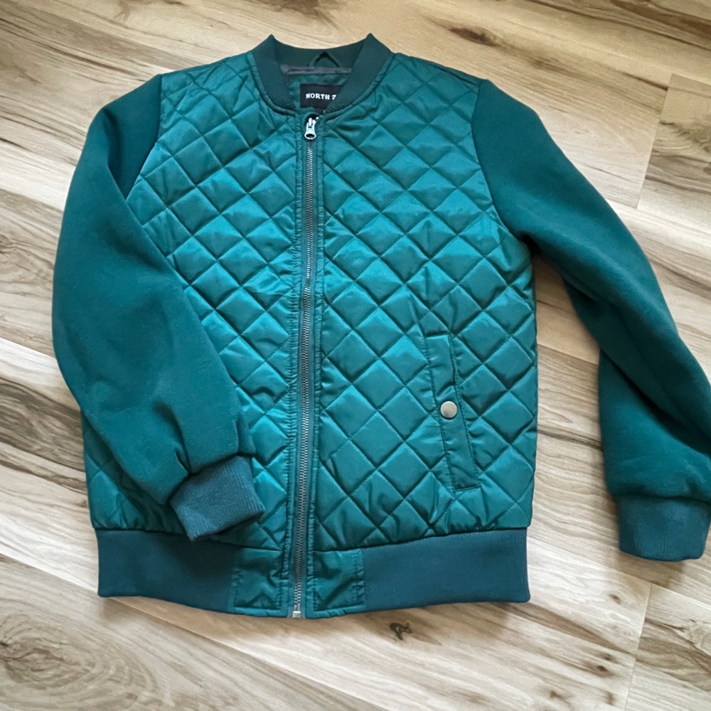 NEW North Zone Jacket Emerald Green Quilted Mid Weight Fully Lined Size …
